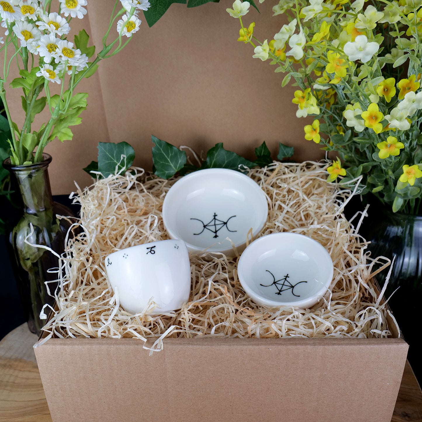 Three-Piece Porcelain Offering Set