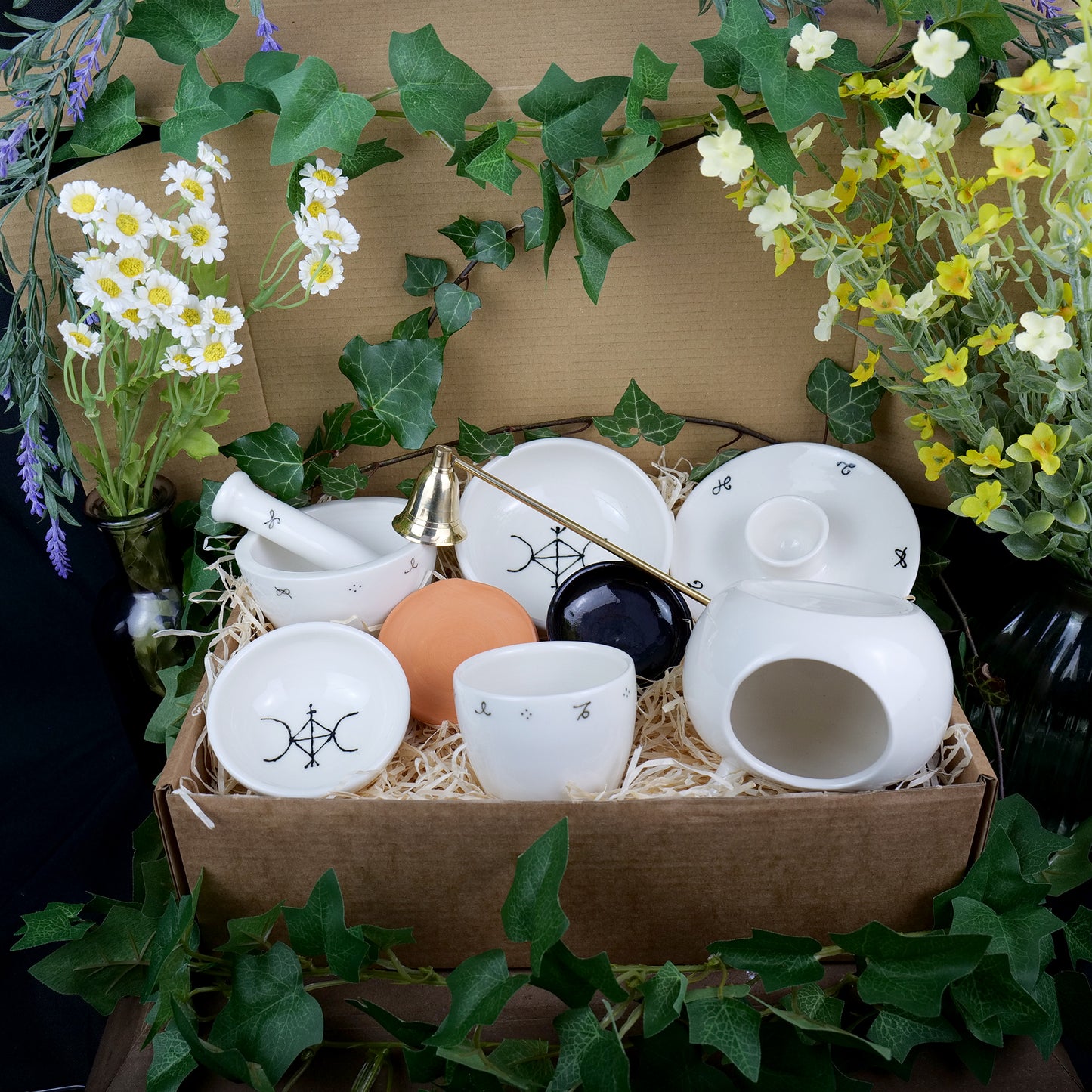 Nine-Piece Complete Altar Ware Set