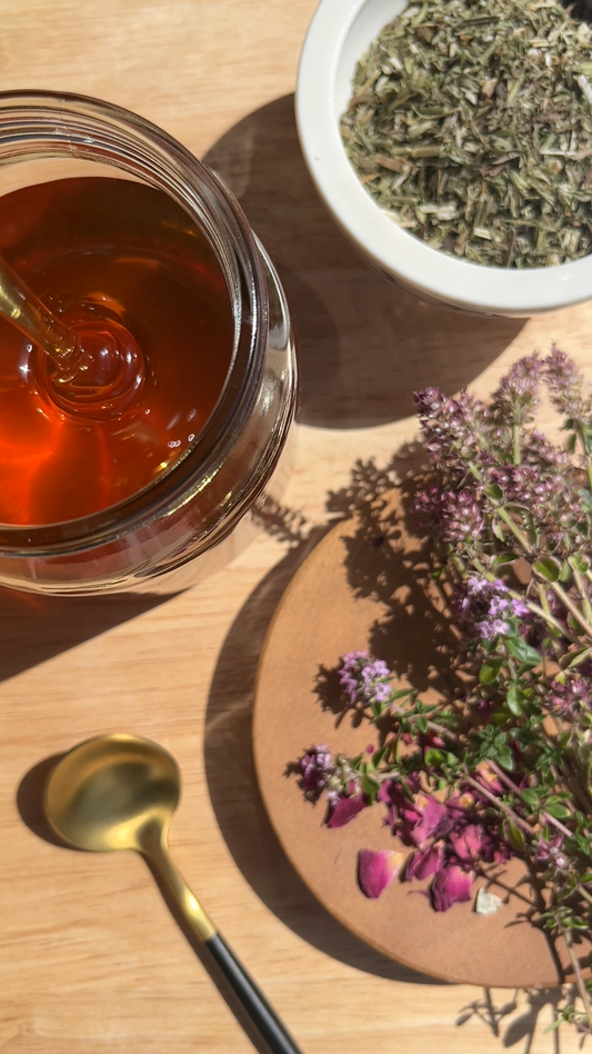 Thyme, Rose & Lemon Balm Tea Honey Recipe