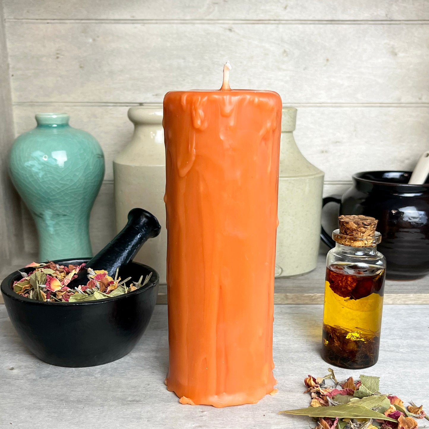 Autumn-Fall Rosehip Pillar Candle