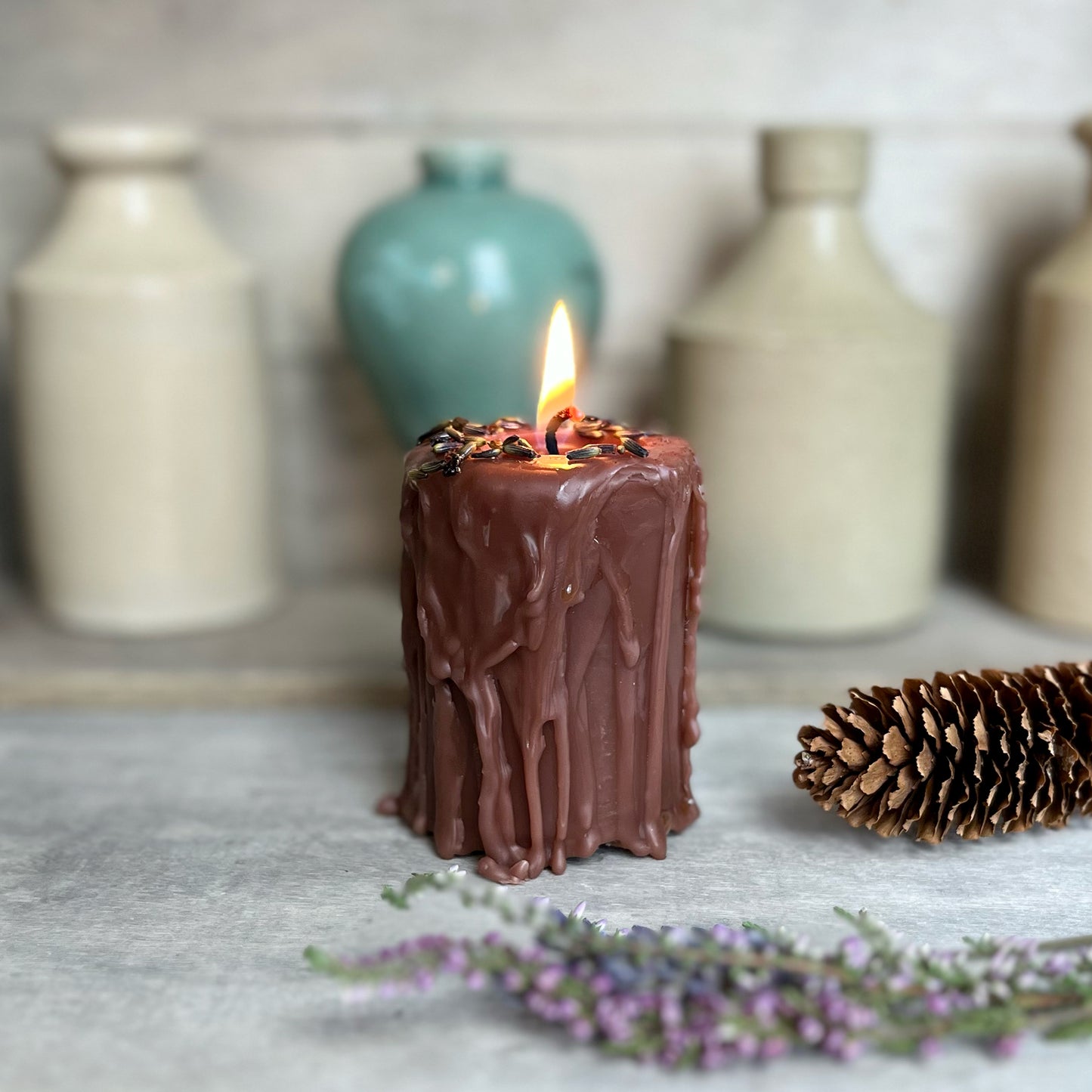 Autumn-Fall Chestnut Pillar Candle