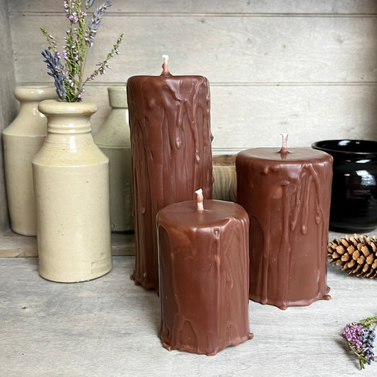 Autumn-Fall Chestnut Pillar Candle