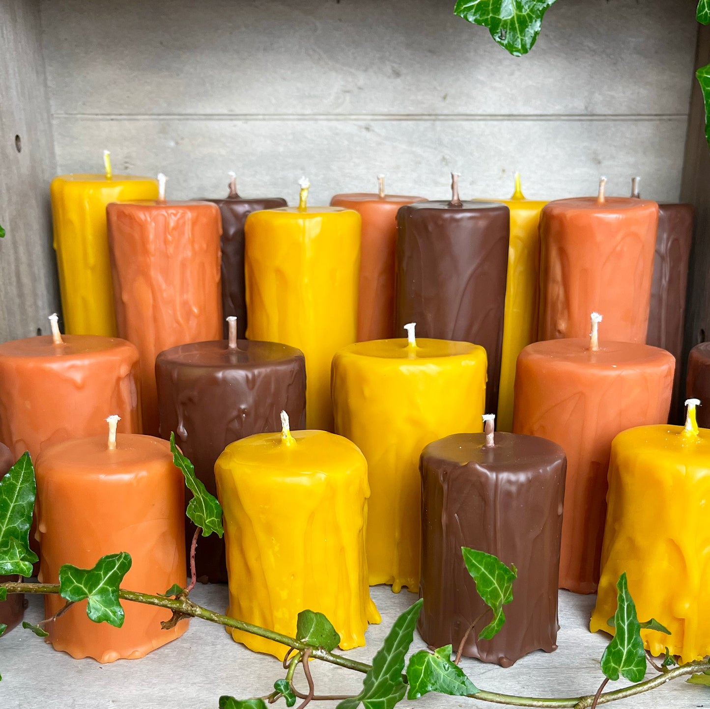 Autumn-Fall Mixed Pillar Candle Set