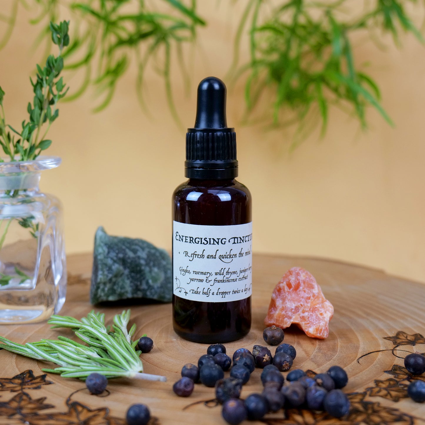 Energising Tincture • refreshed and rejuvenated • rosemary frankincense • herbal tincture blend