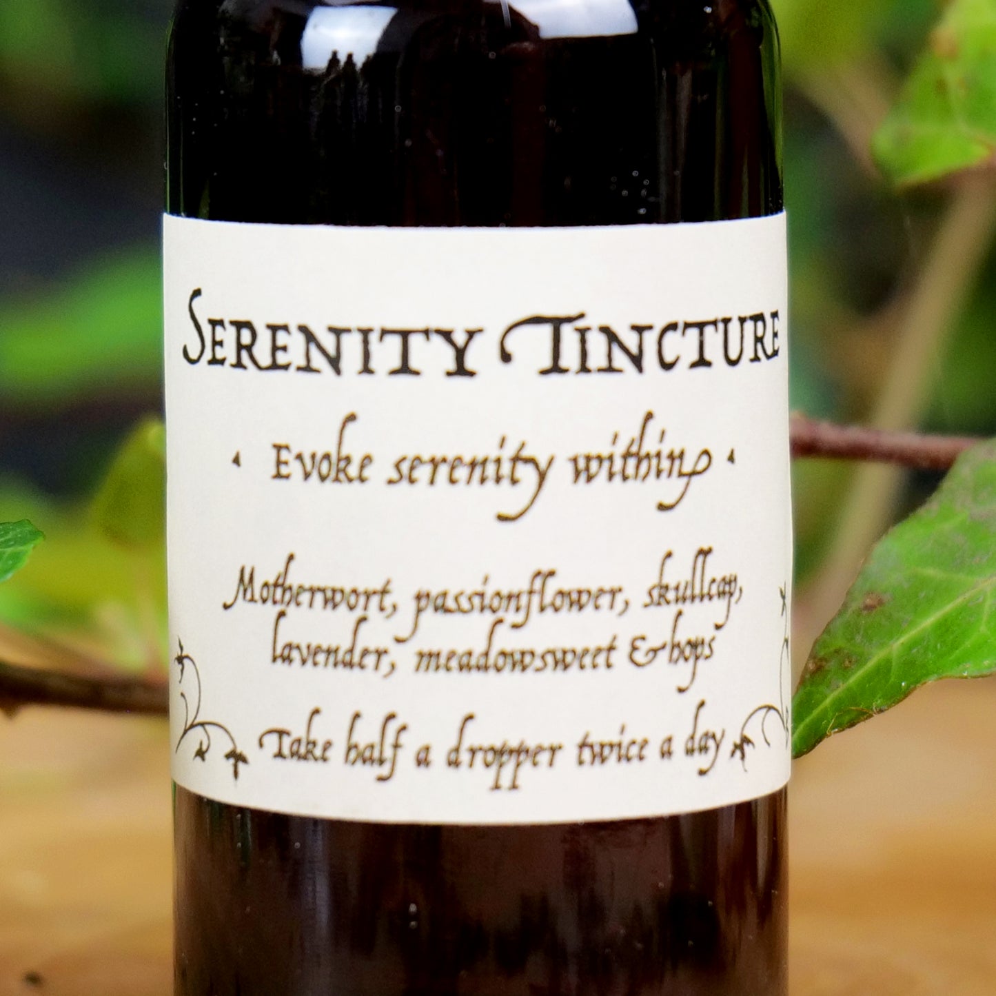 Serenity Tincture • calm and composed • meadowsweet lavender • herbal tincture blend