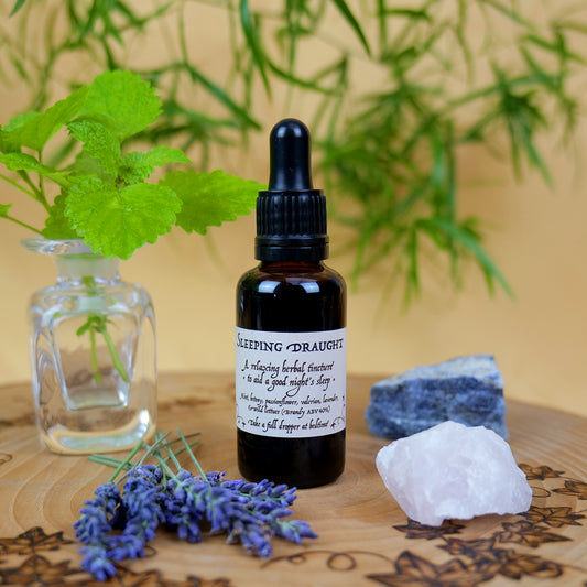 Sleeping Draught • peaceful slumber • valerian lavender • herbal tincture blend