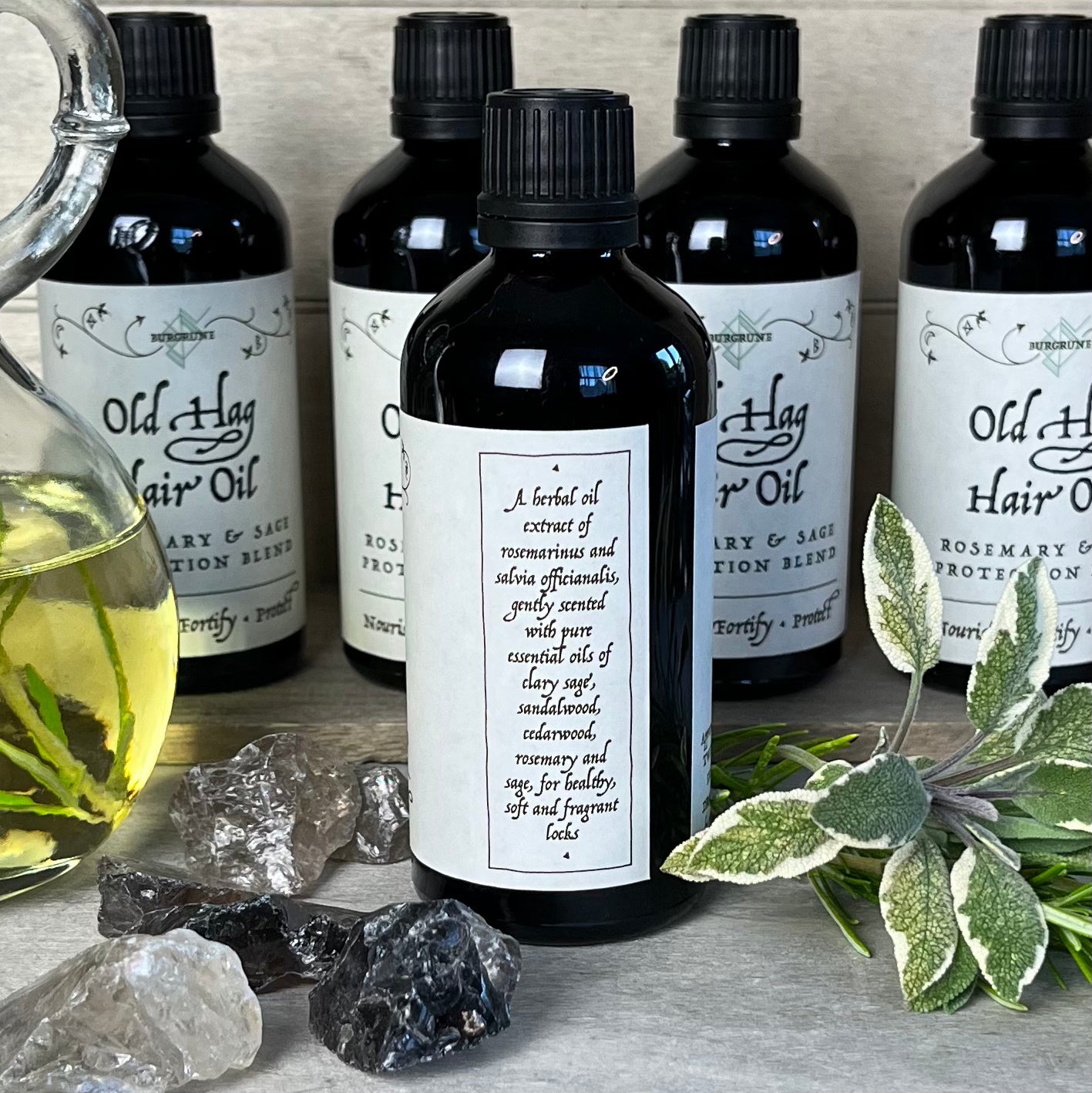 100ml Old Hag Hair Oil • Rosemary & Sage