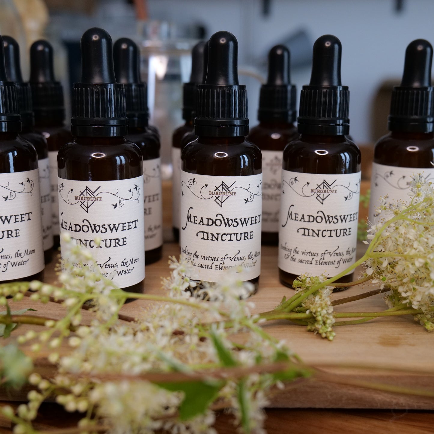 Meadowsweet Tincture • love and happiness • honey almond • Venus Moon • herbal elixir