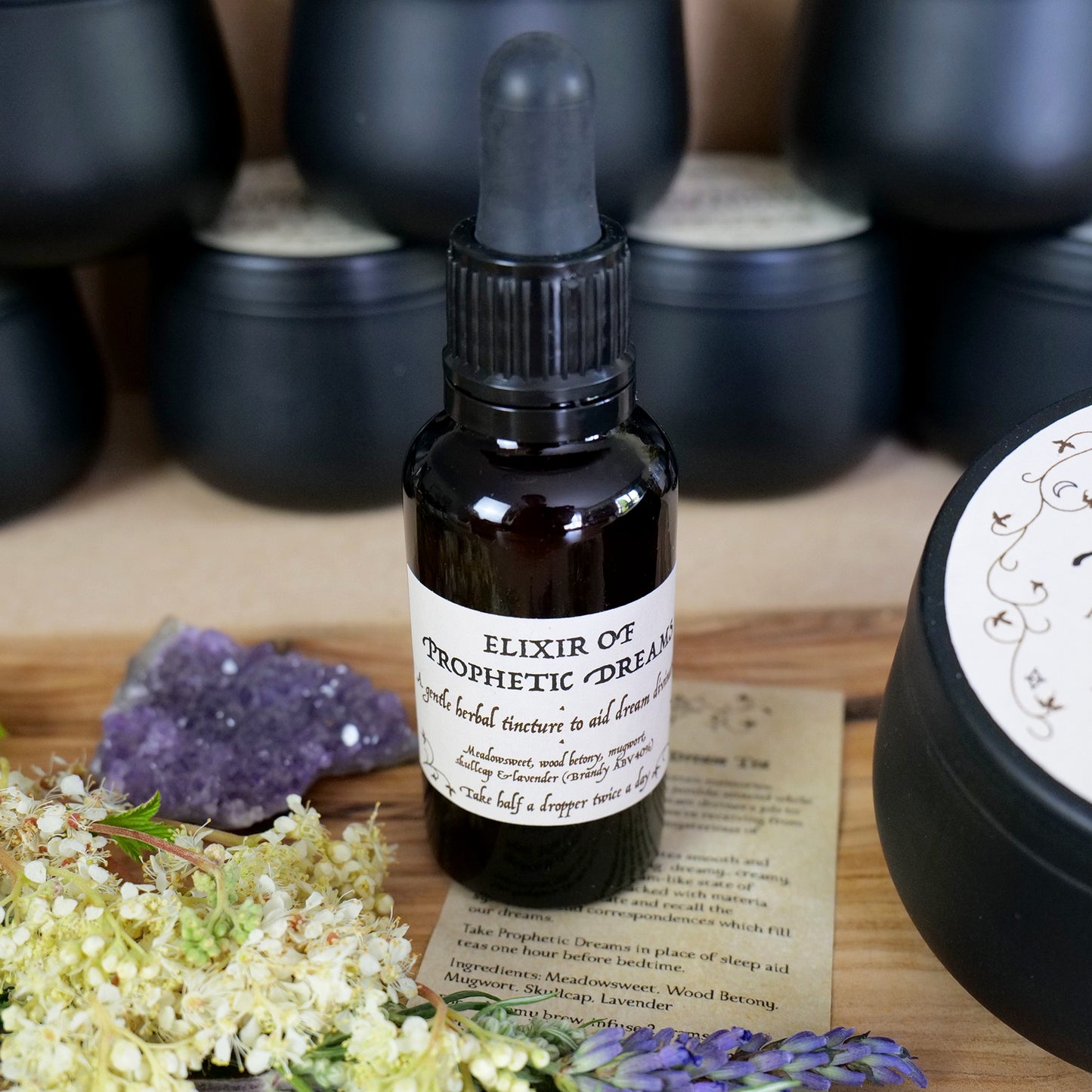 Prophetic Dreams • elixir Set • dream work • mugwort lavender • tea and tincture • herbal blends