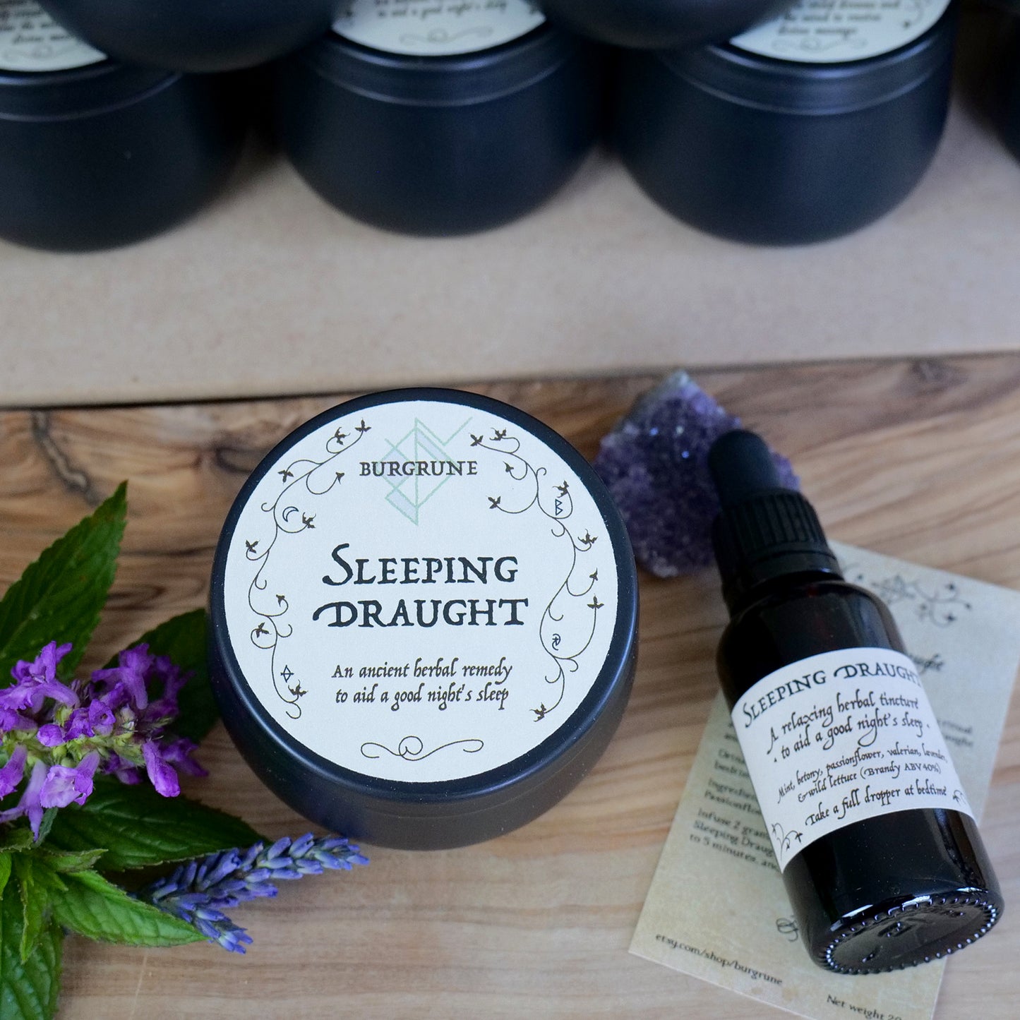 Sleeping Draught • Elixir Set • peaceful slumber • valerian lavender • herbal blends