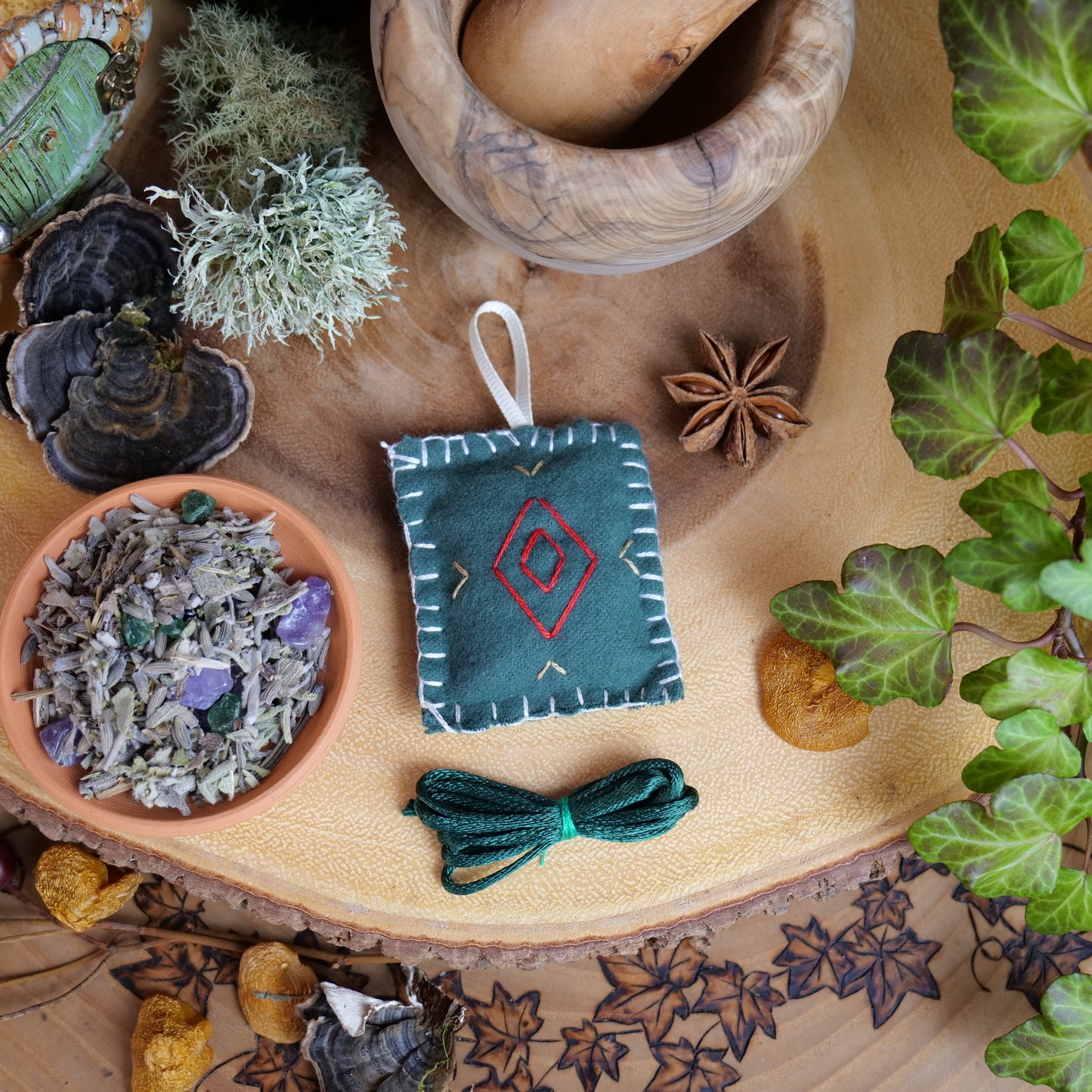 Yule Protection Charm • Sage & Amethyst