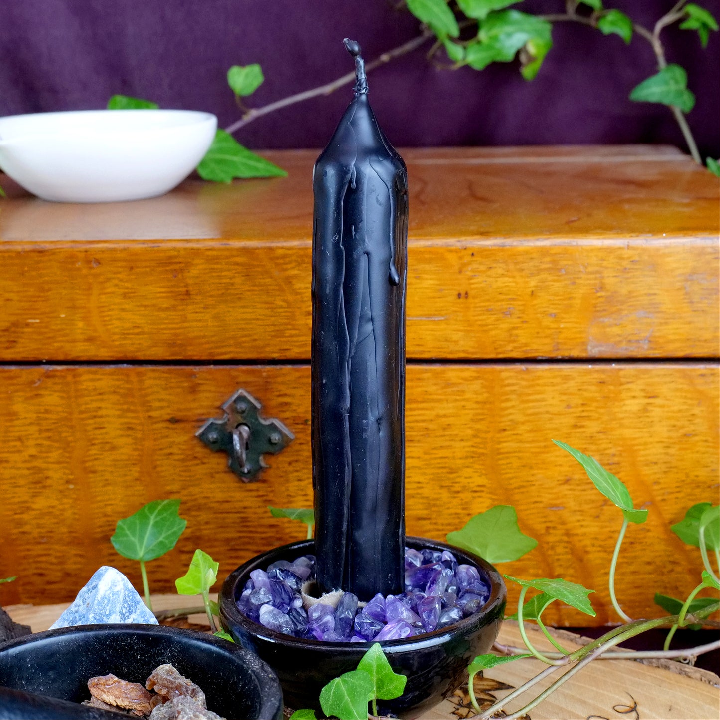 Black Birch Tar & Myrrh Spell Candles