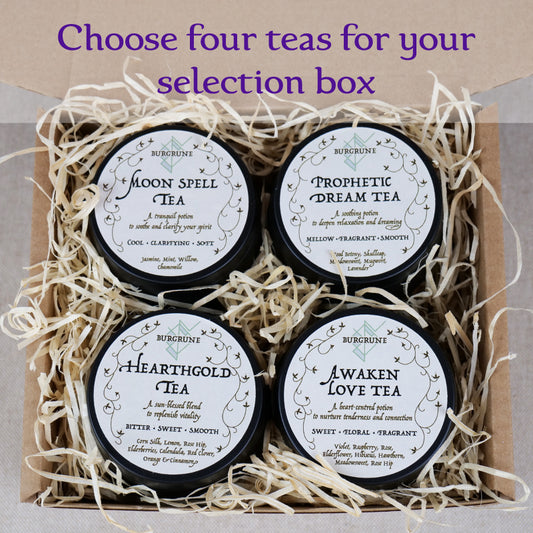 🍵 Herbal Tea Selection Box • Four Cauldron Tins